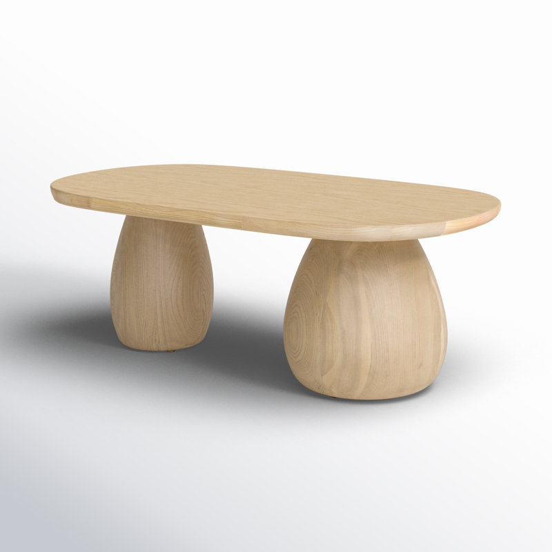 Merla Solid Wood Coffee Table, Beige