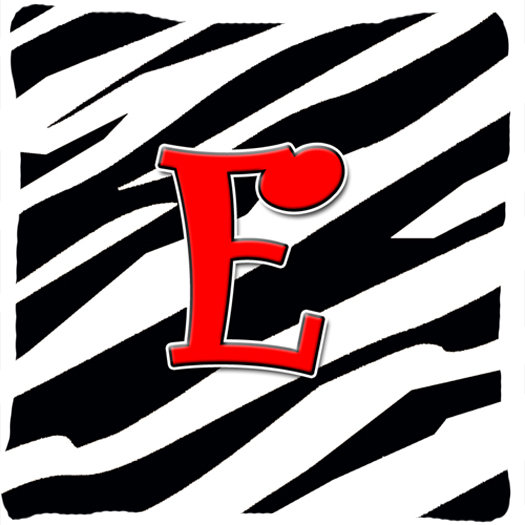 Monogramme initiale Zebra intérieur/extérieur Throw Pillow, E