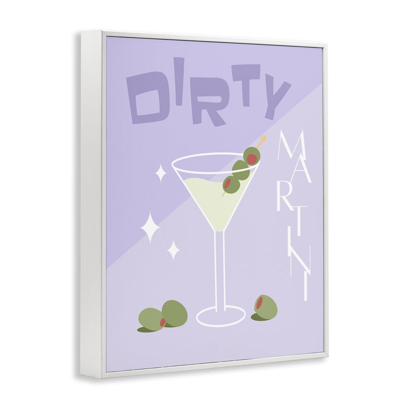«Dirty Martini», estampe numérique par Anna Quach, Estampe numérique encadrée blanc bord de mer, H 14 po x l 11 po