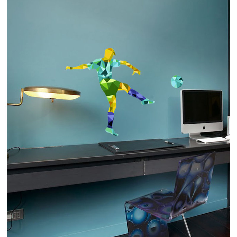 Adhésif décoratif footballeur, H 22 po x l 30 po