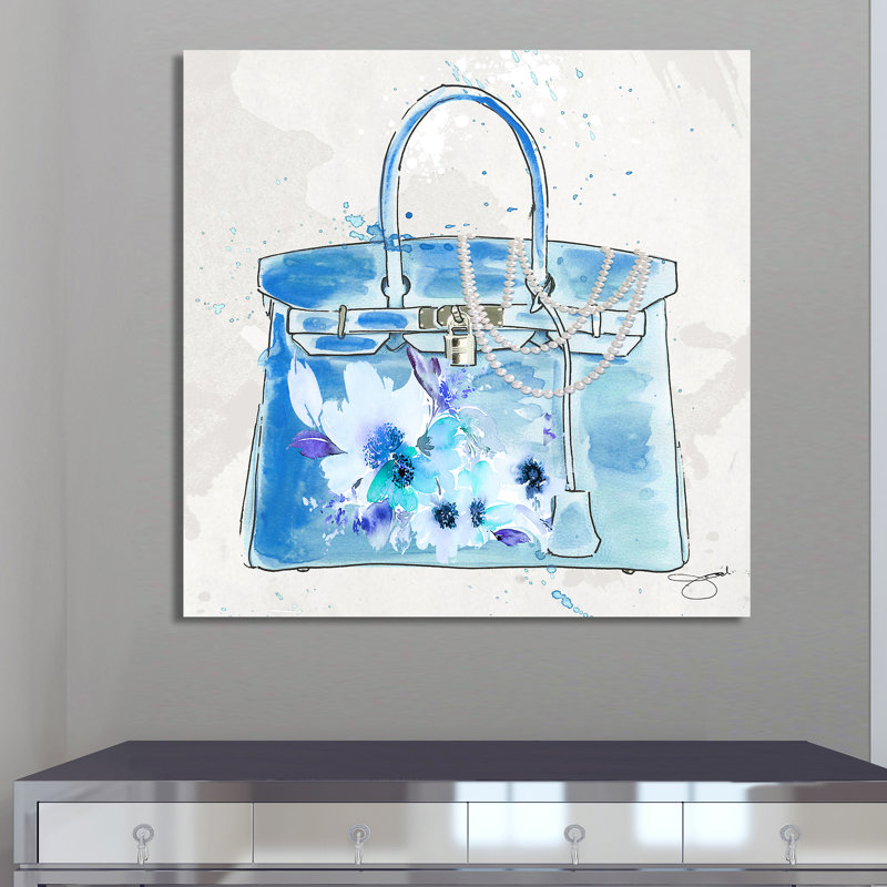 " Feeling Blue " by Jodi, Silver Framed, 19.5" H x 19.5" W x 1" D