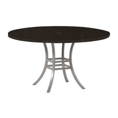 Superstone 48" Rnd. Dng. Tbl. Blk. Wlt./Oyster