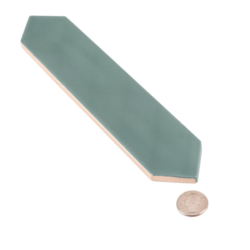 Piquet 2'' W x 10'' L Ceramic Singular Tile, Pine Green