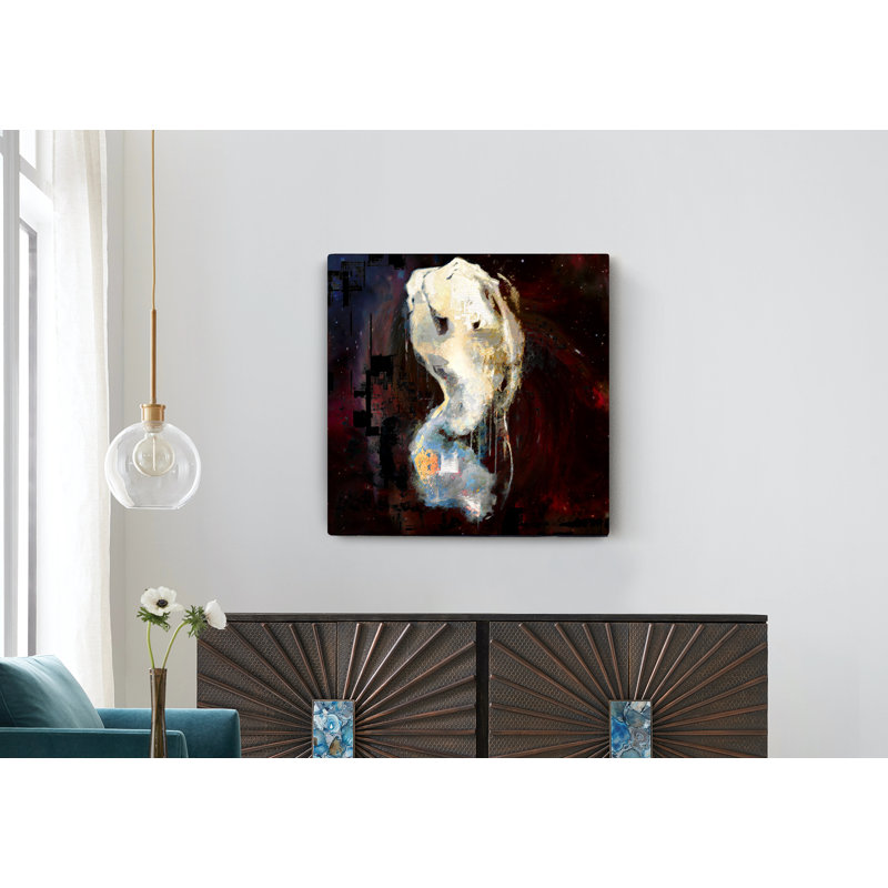 Au-delà de la beauté II - peinture sur toile tendue, H 8 po x l 8 po x P 0,75 po