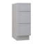 Armoire de salle de bain autoportante 12 po à 3 tiroirs Colton, sans comptoir, prête à assembler, gris Colton-95216794