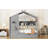 Contemporary Wooden House Bed with Trundle and Storage Shelves-117244263-117244264