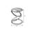 Alisia 17" Silver Glass Round End Table