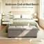 Banc de rangement moderne pour chambre à coucher avec compartiment caché