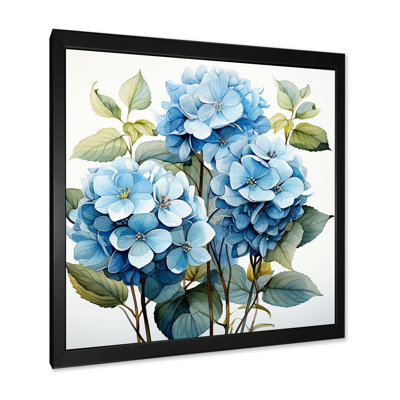 Hortensia bleue fleur élégante II - hydrangées, art mural