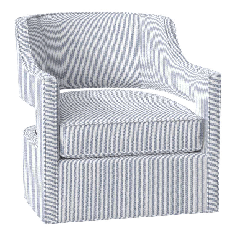Fauteuil pivotant l 29,5 po Phoebe, Perigold Replay Sea
