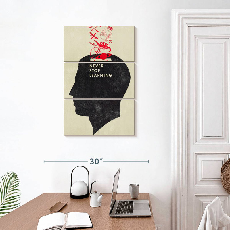 Tergel Never Stop Learning, 32" H x 20" W