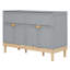 Grand lit escamotable gris - Lit escamotable mural compact pour petites pièces avec USB intégré et rangement, gris-1277688559