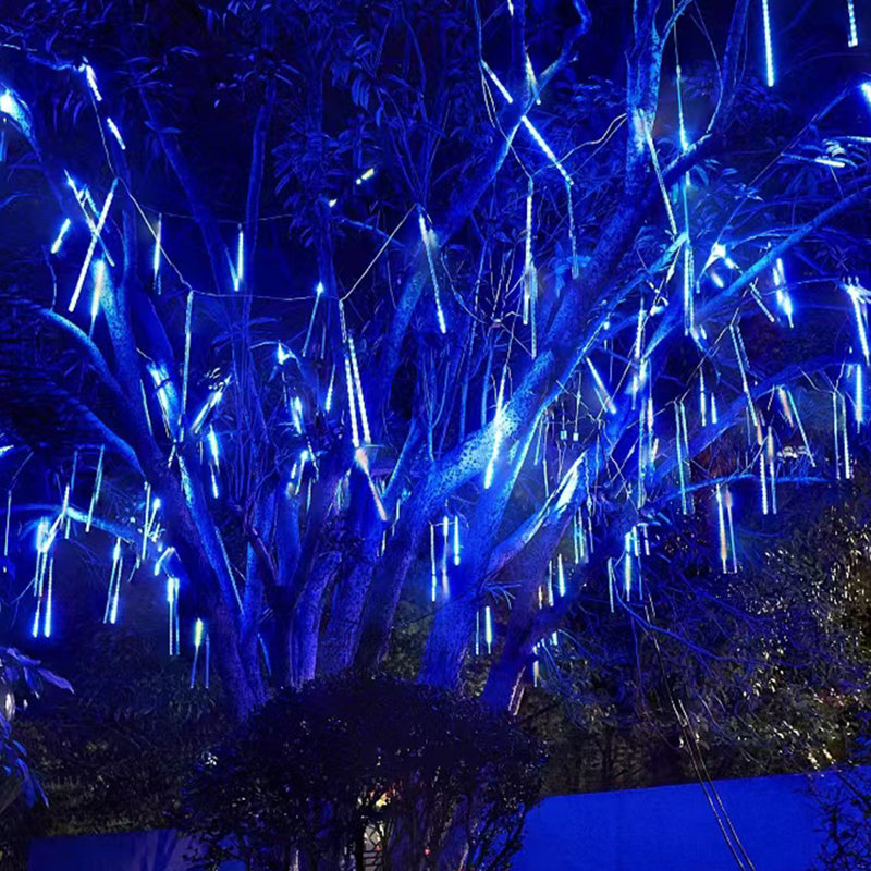Guirlande de lumières DEL d'extérieur Sawana, Bleu