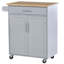 Chariot pour îlot de cuisine avec tiroir, armoire de rangement et porte-serviettes pour une organisation et une mobilité accrues-918417645