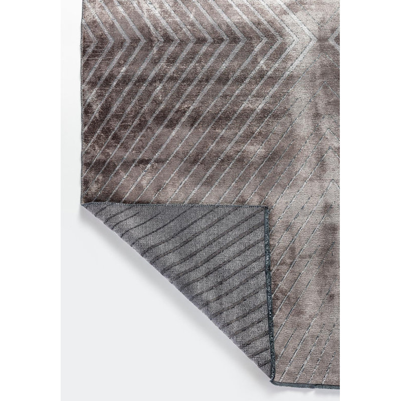 Rapture Chevron Area Rug in Gray, Rectangle 6'7" x 8'3"
