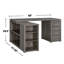 Bureau en L avec tiroirs et tablettes