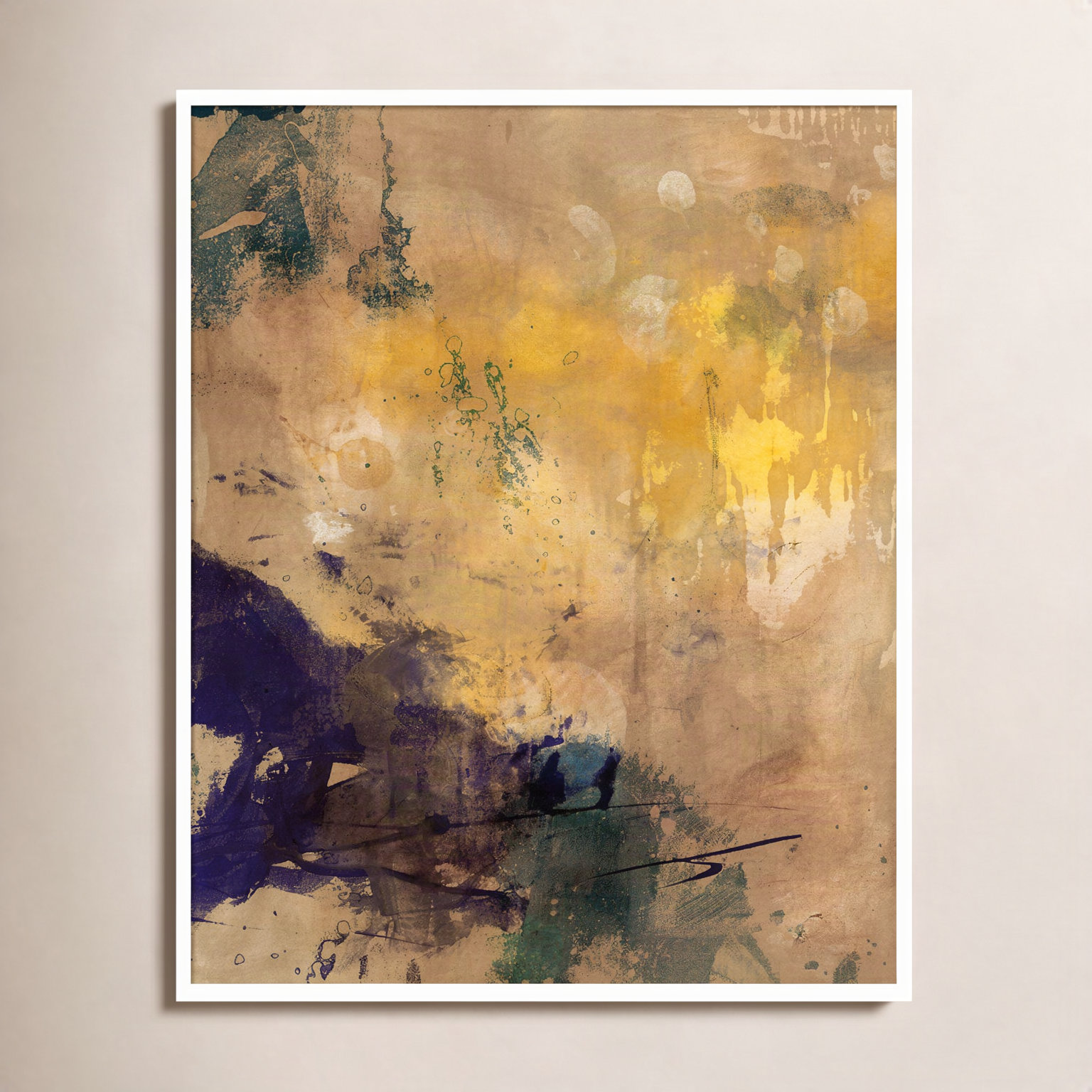Flagler "Amber Haze II" Print, 41" H x 33" W, White