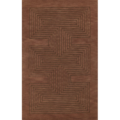 Tapis cuivre en laine touffeté à la main à motif géométrique Orlie