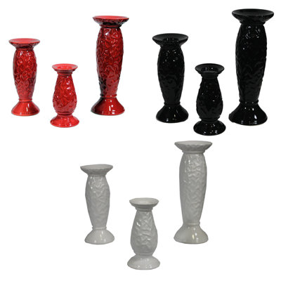 Ensemble de chandelles 3 pièces en céramique