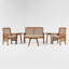 Ensemble de conversation en bois massif pour 4 personnes Anje-1540184955
