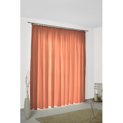 Kyrstan Pencil Pleat Room Darkening Thermal Single Curtain