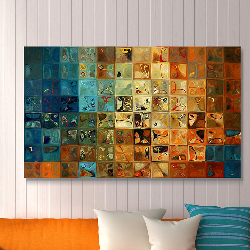 « modern tile art #11, 2009 », reproduction d’impression sur toile, H 24 po x l 40 po x P 1,5 po, Toile tendue