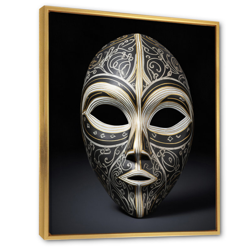 Impression sur toile, "Ethnical Traditional African Mask" - Tribal africain, H 40 po x l 30 po x P 1,5 po