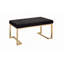 Banc en tissu et finition champagne Boice