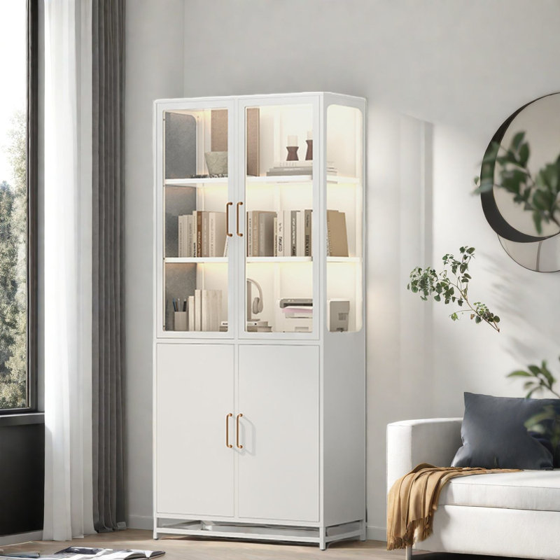 Bibliothèques en verre de qualité supérieure, vitrine moderne pour la maison et le bureau