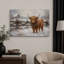«Christmas Highland Cow Farm», photos de salon, impression sur toile encadrée-132863785-132863787