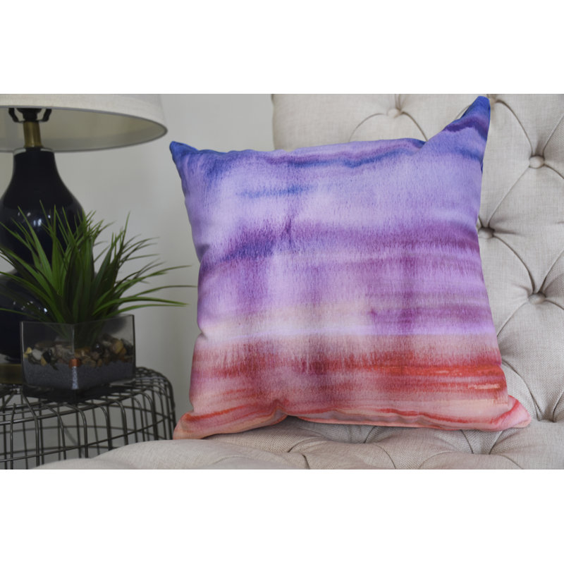 Housse de coussin moelleux et insert moelleux Harvest Sunset, 26 po x 26 po, Mauve et orange