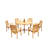 Cimah 5 - Person Teak Patio Dining Set with Round Table-104562660-68426685