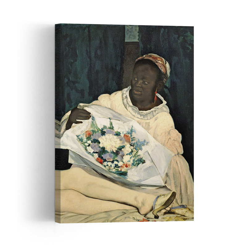 Olympia, 1863 Impressionnisme Abstrait Contemporain Chat Fleur Affiche murale, H 18 po x l 12 po