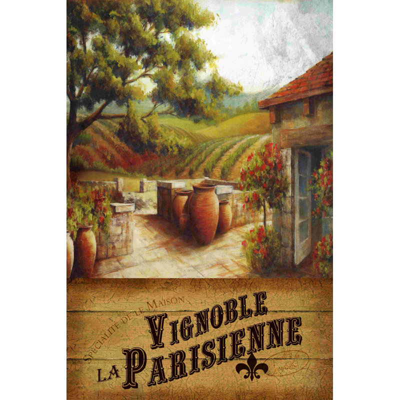 «French Vineyard», impression sur toile tendue, L 12 po x H 18 po