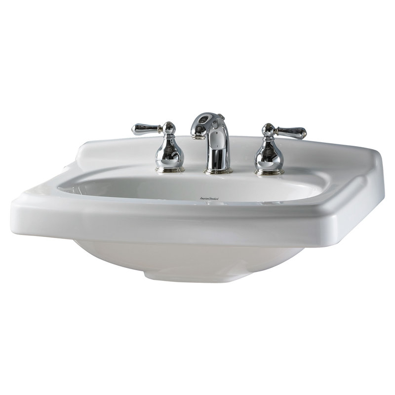 Ensemble de meuble-lavabo pour salle de bain simple 24 po Portsmouth, Blanc, Entraxe de 8 po