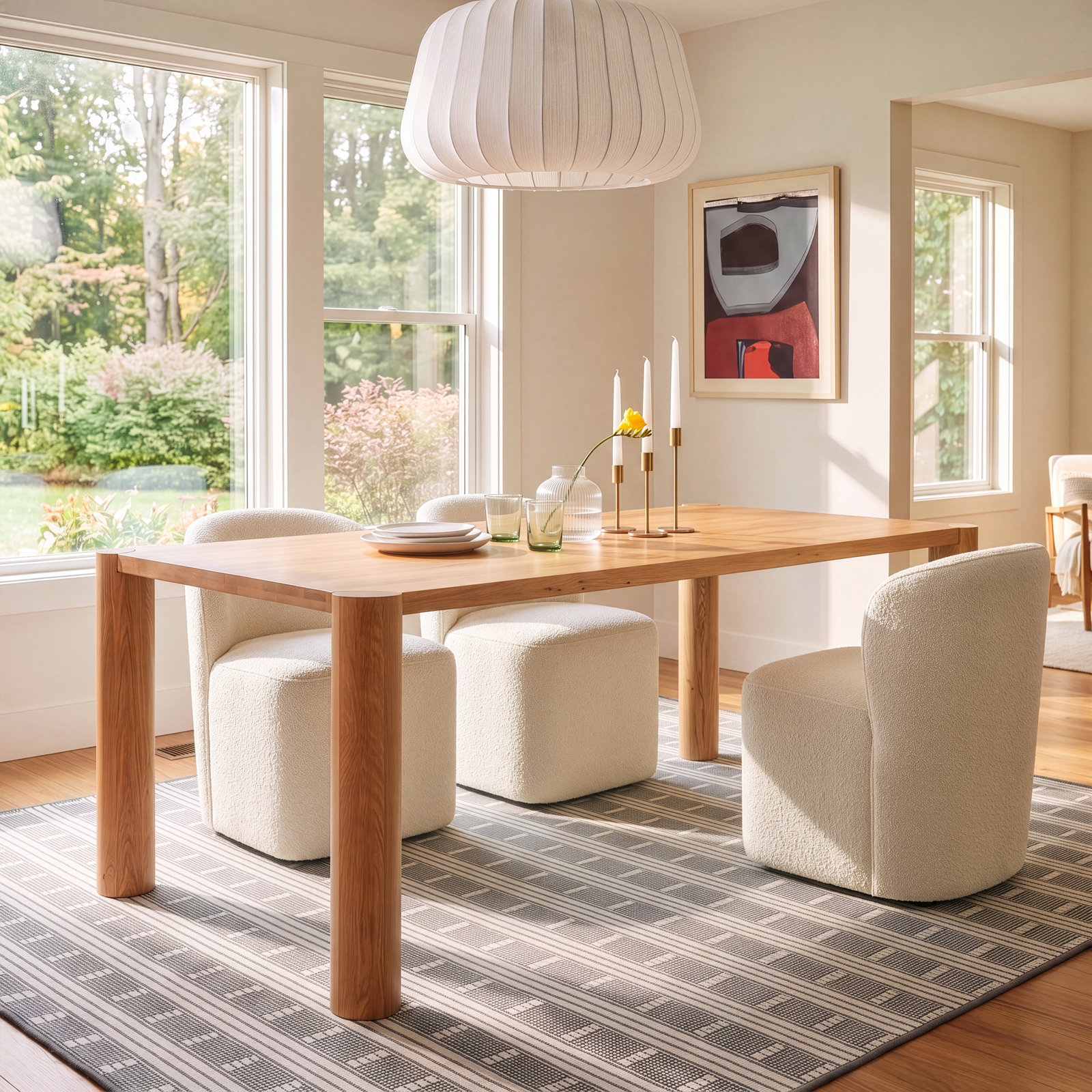 Channing Dining Table, 36" W x 76" L, Natural
