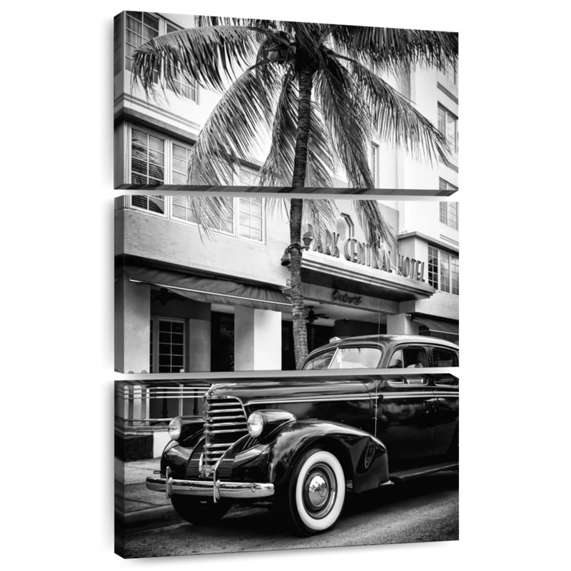 Mehar Black Florida - Voiture rétro Art déco, H 32 po x l 20 po