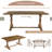 6-Piece Farmhouse Dining Set With Rectangular Table, Upholstered Chairs, And Bench For Family Gatherings-1016837760-1016837765