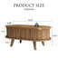 Table basse à plateau relevable cannelé avec compartiment caché, table centrale en bois