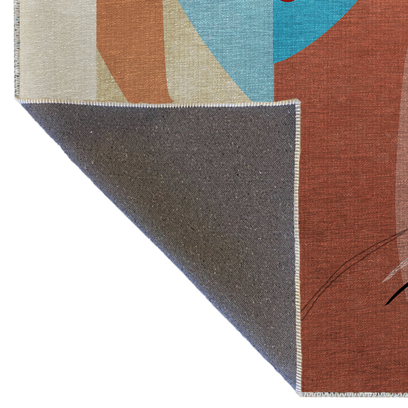 Tapis multicolore surréel, Tapis de couloir 3 pi 3,37 po x 6 pi 6,74 po