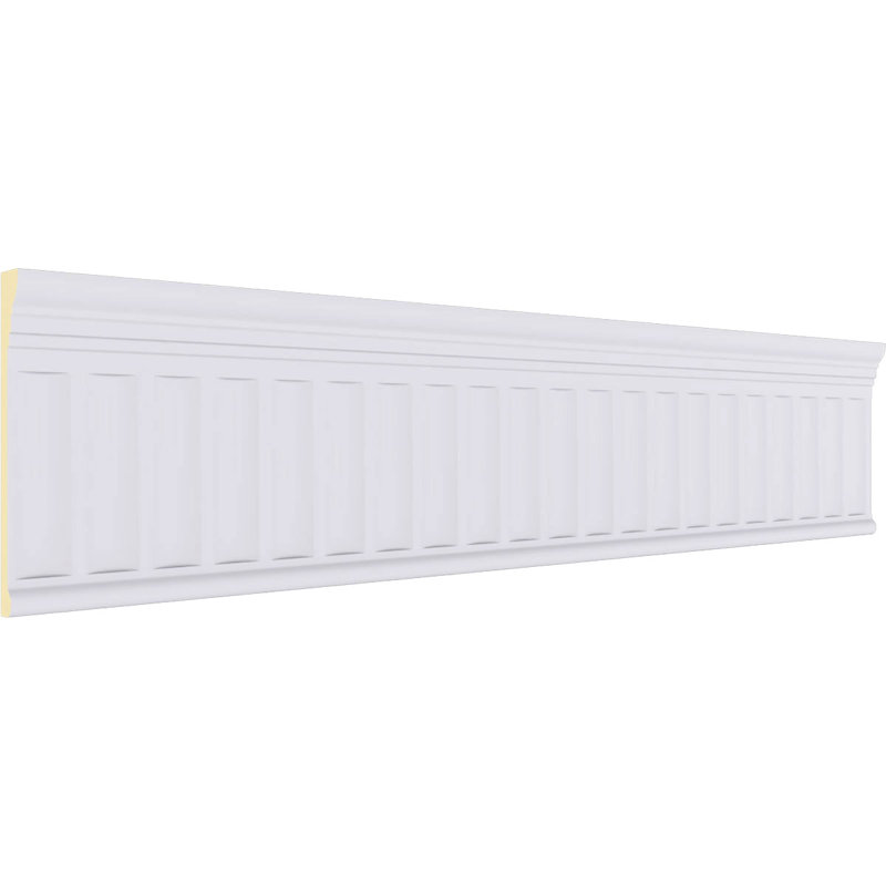 Endurathane Elsinor Fluted Frieze 7 3/4"H x 1"P x 94 1/2"L, Factory Primed