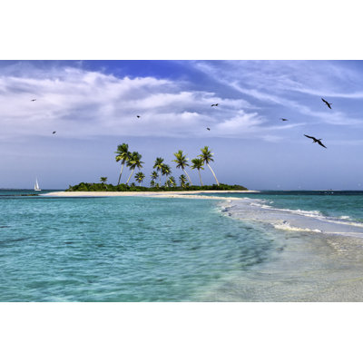 Tropical Fantasy Island in the Caribbean Sea by Apomares