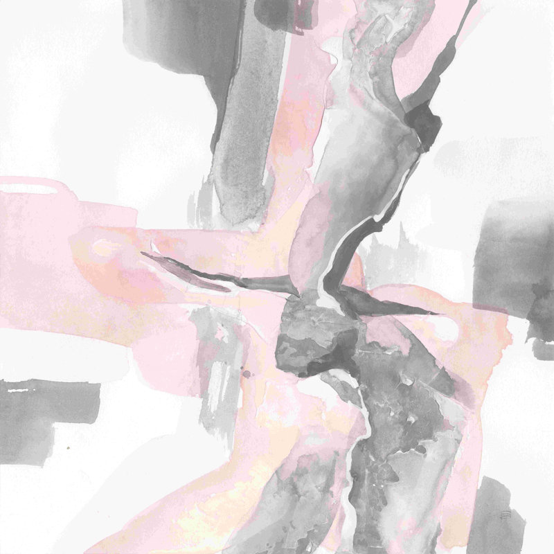 «Blush Gray I Crop» par Chris Paschke, impression sur toile tendue, H 36 po x l 36 po, Non, Toile tendue