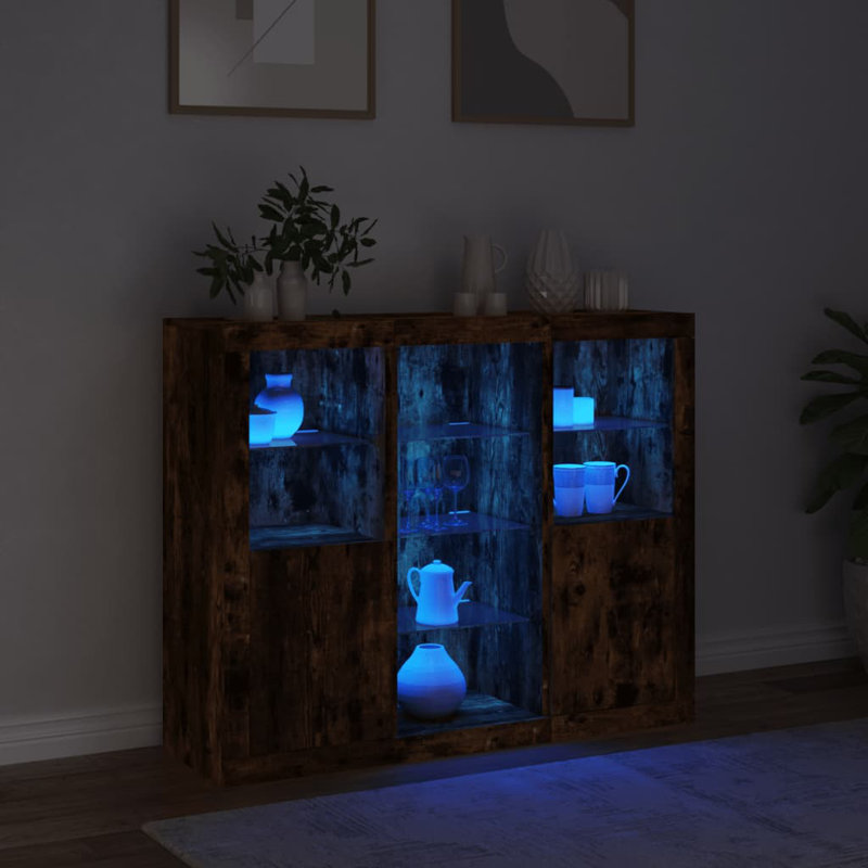 Azsa 123cm Sideboard, Smoked Oak