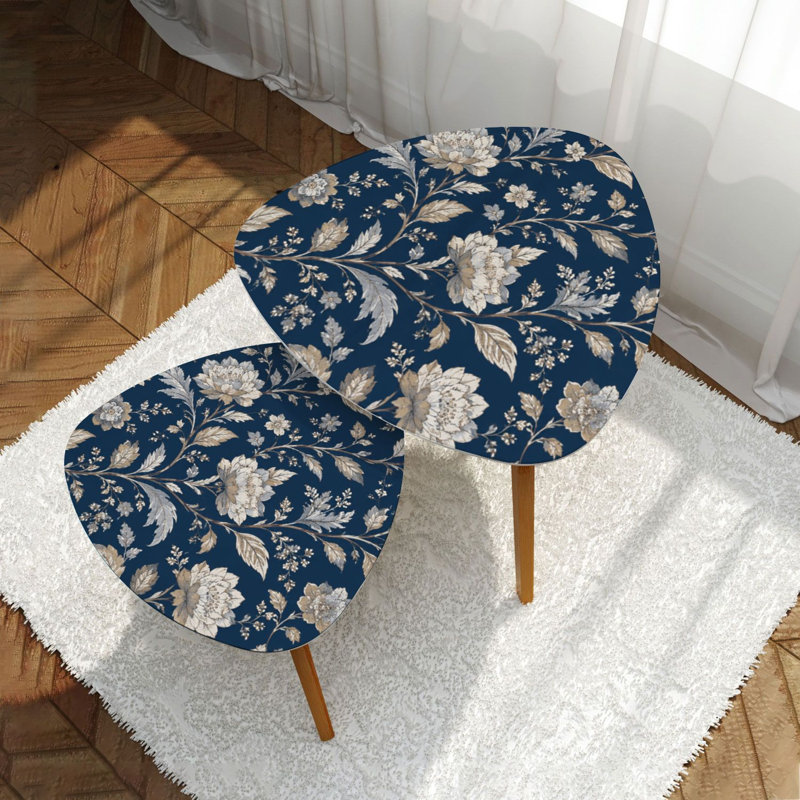 Ensemble de 2 tables basses gigognes Triangle