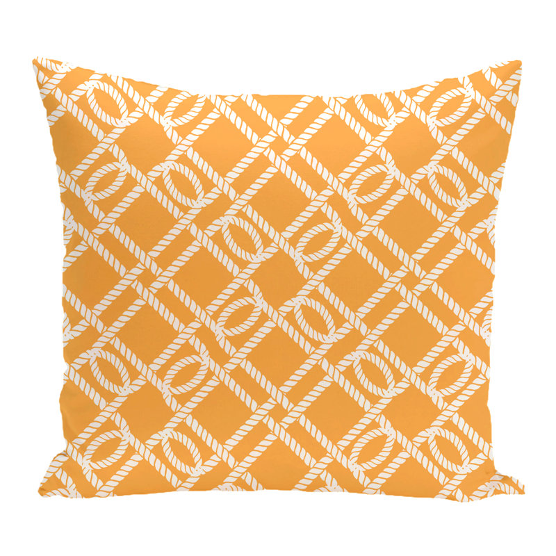 Housse de coussin et insert de coussin carré Outdoor, 18 po x 18 po, Jaune