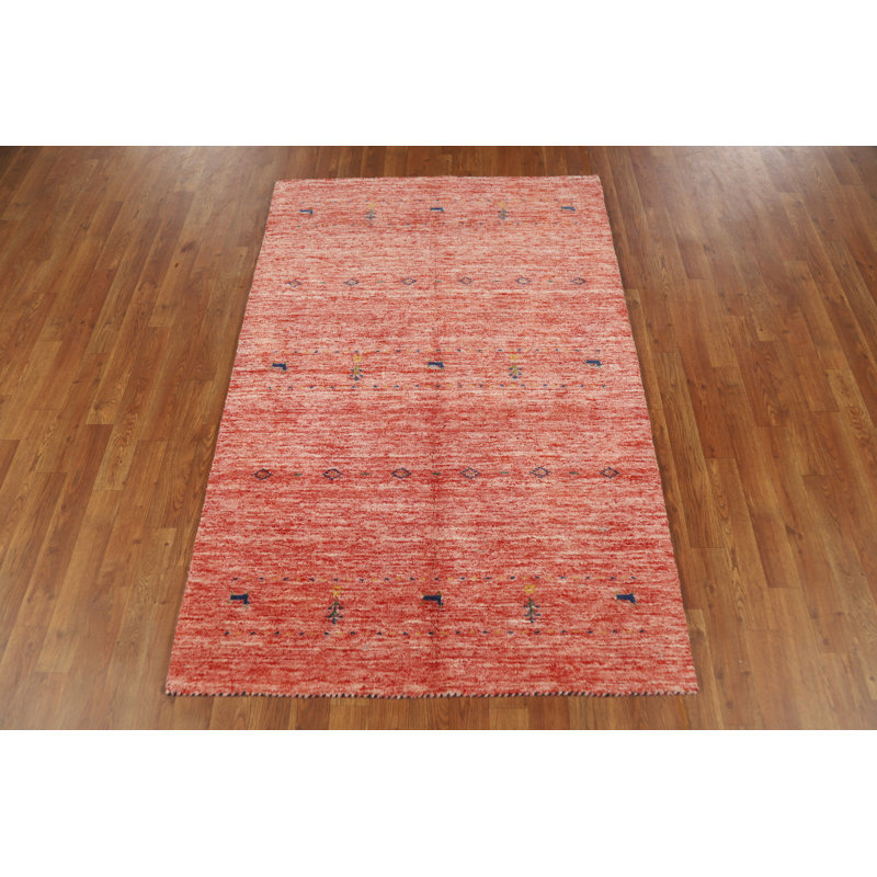 Handmade Gabbeh Style Indian Rug 4x6