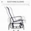 Chaise berçante d'extérieur beige, légère, en maille, stable et silencieuse - tissu d'eau, base solide, chaise berçante relaxante