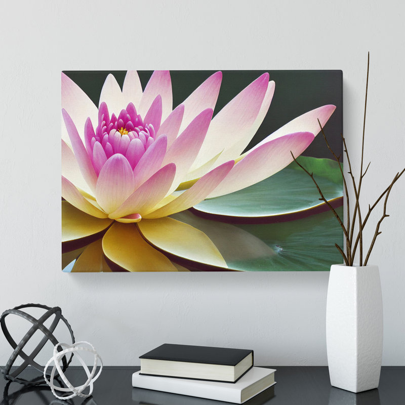Innovative Water Lily Flower - Wrapped Canvas, 35cm H x 50cm W x 3cm D