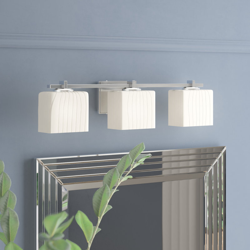 Éclairage pour meuble-lavabo 3 lumières Casson, Nickel brossé